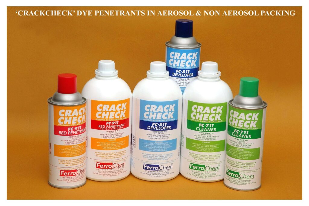 'CrackCheck' Dye Penetrant Consumables