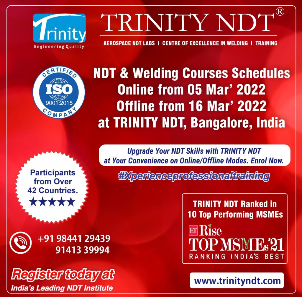 Feb 2022 NDT Courses Level 2 Training