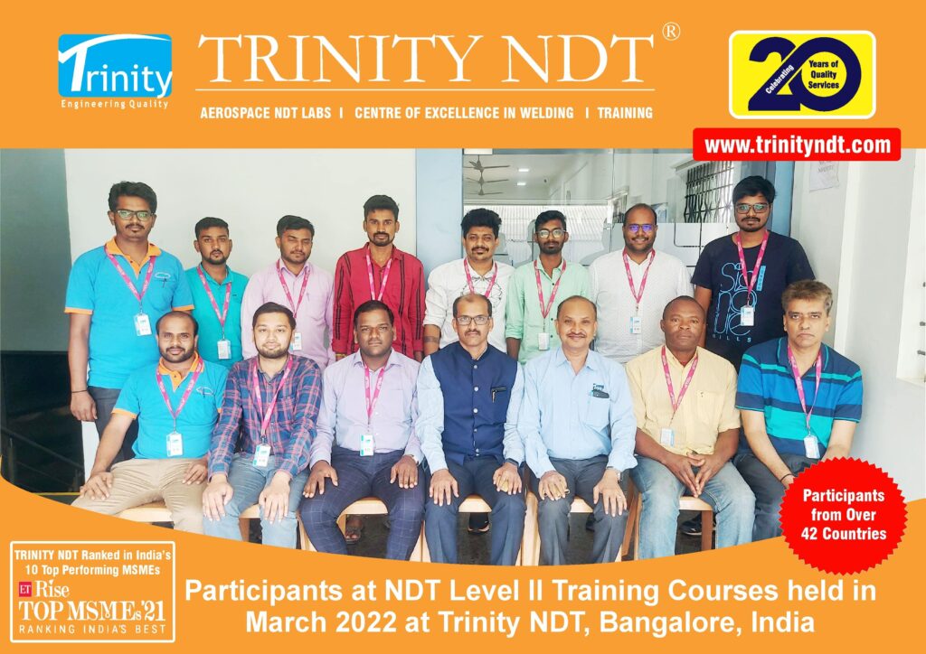 NDT Level 2 Course Participants Held in March 2022
