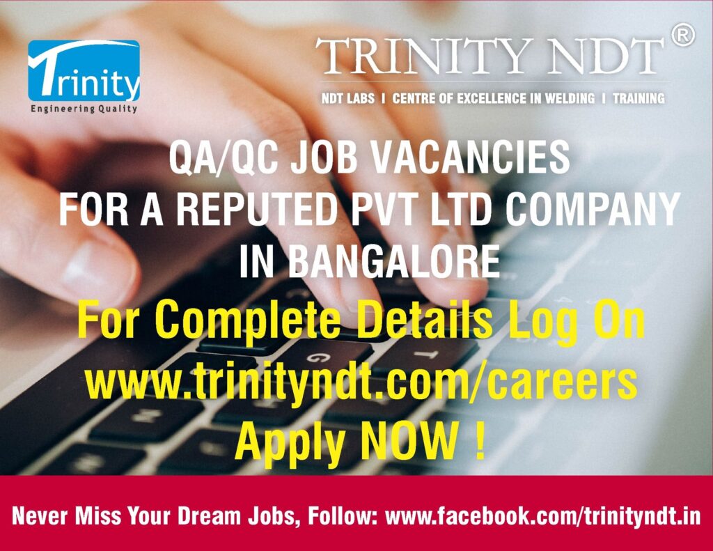 QA QC Quality Placement Job Vacancies Bangalore India
