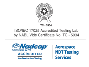 NABL and NADCAP Accredited Lab ISO17025
