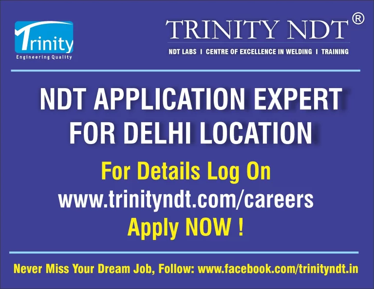 NDT Application Engineer Job Vacancy Delhi