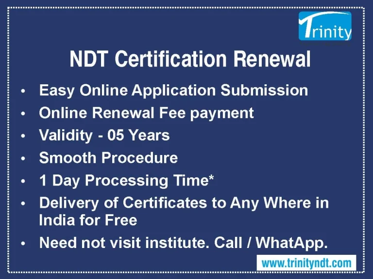 NDT Level II Certificate Renewal Service