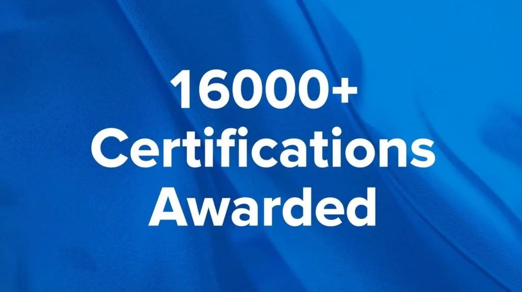 16000+ NDT Level 2 certificates awarded since 2001 at Trinity NDT, Bangalore, India